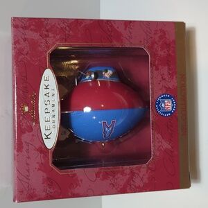 Vintage 1997 Hallmark NFL blimp ornament Houston Oilers